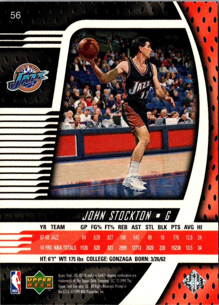 1999 Upper Deck Ionix John Stockton