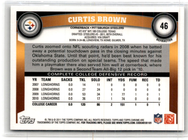 2011 Topps Chrome Curtis Brown