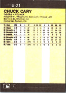 1986 Fleer Update Chuck Cary