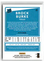 2020 Donruss Optic Carolina Blue and White Brock Burke #40