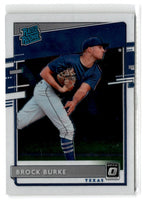 2020 Donruss Optic Carolina Blue and White Brock Burke #40