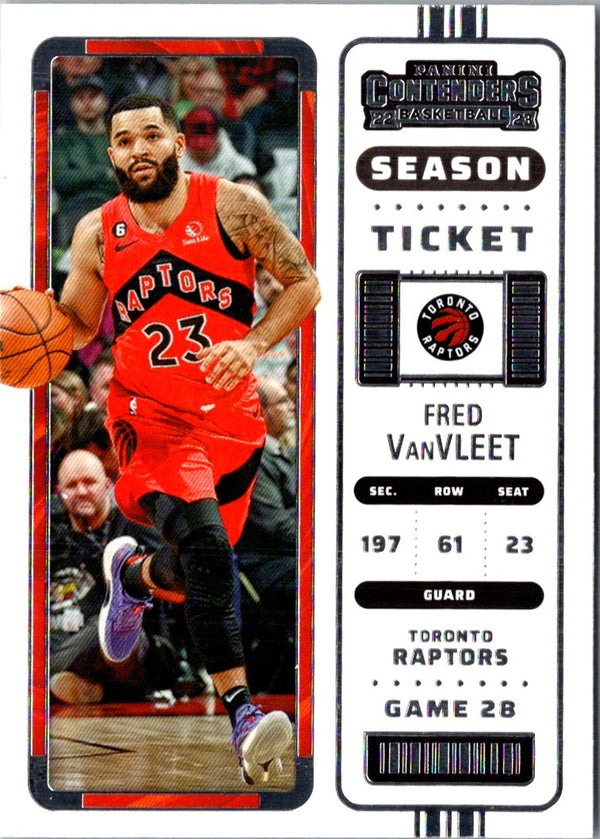 2022 Panini Contenders Game Ticket Red Fred VanVleet #15