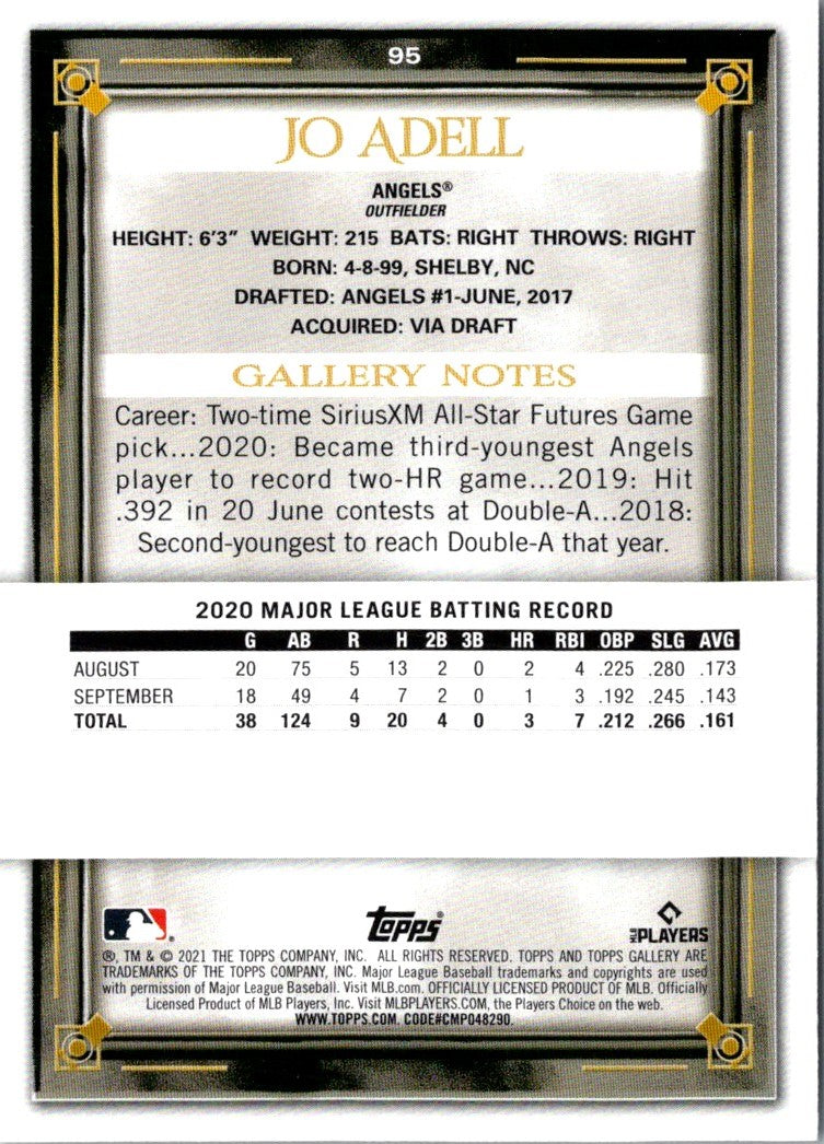 2021 Topps Gallery Jo Adell