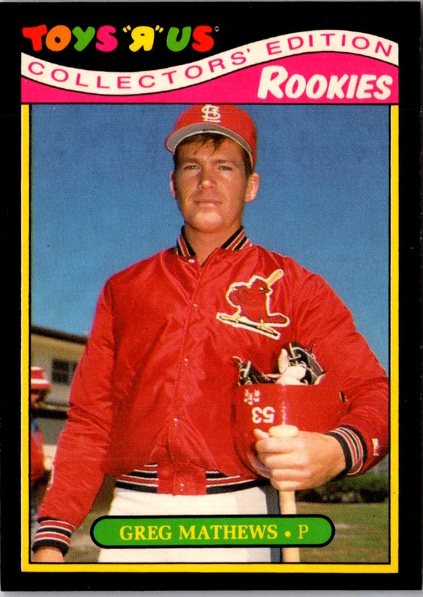 1987 Topps Toys'R'Us Rookies Greg Mathews #20