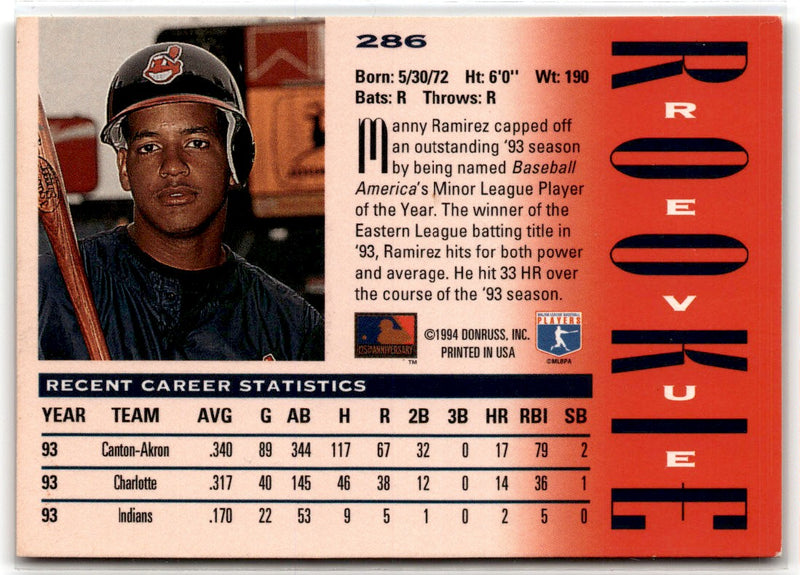 1994 Triple Play Manny Ramirez