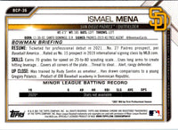 2021 Bowman Chrome Prospects Ismael Mena #BCP-36