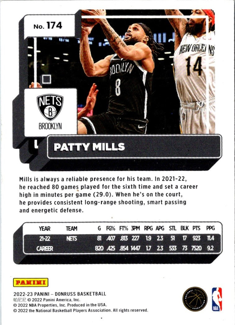 2022 Donruss Patty Mills