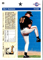 1992 Upper Deck Minors Matt Anderson #89
