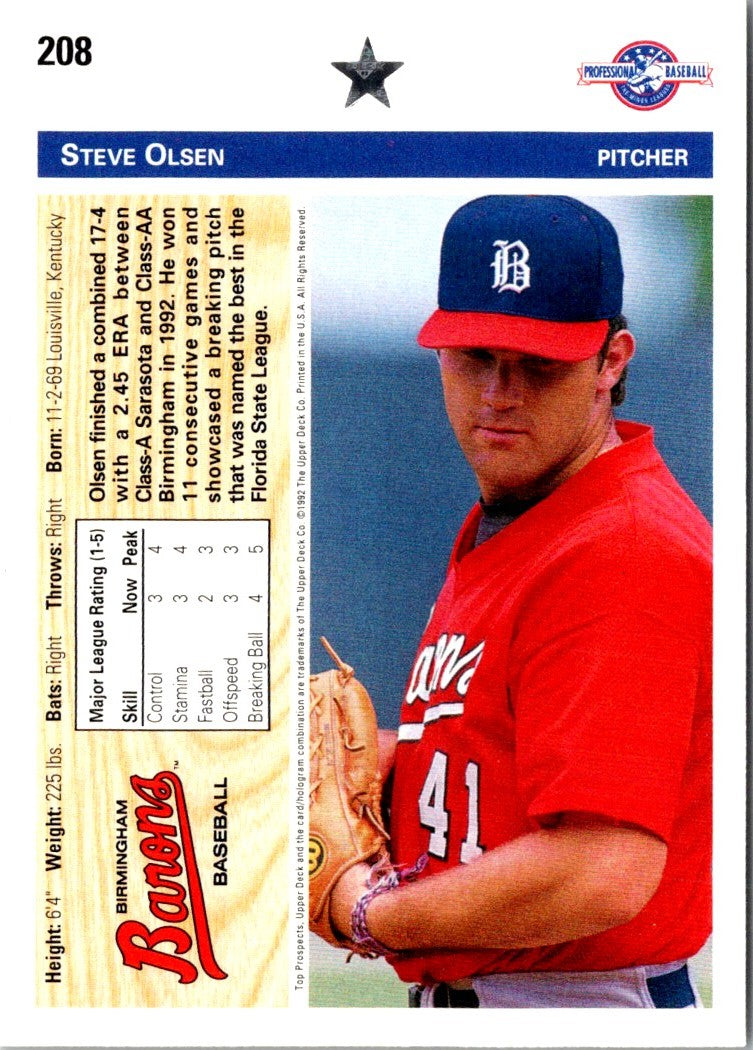 1992 Upper Deck Minors Steve Olsen