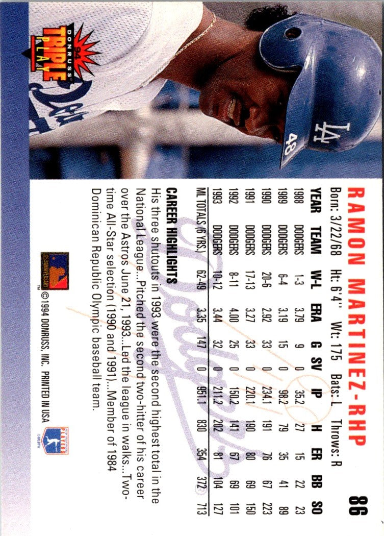 1994 Triple Play Ramon Martinez