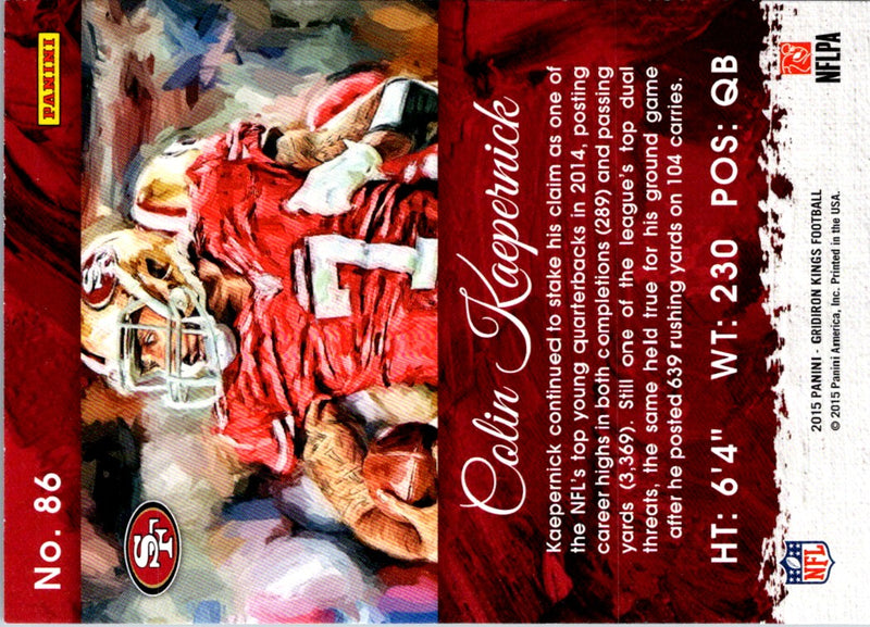 2015 Panini Gridiron Kings Colin Kaepernick