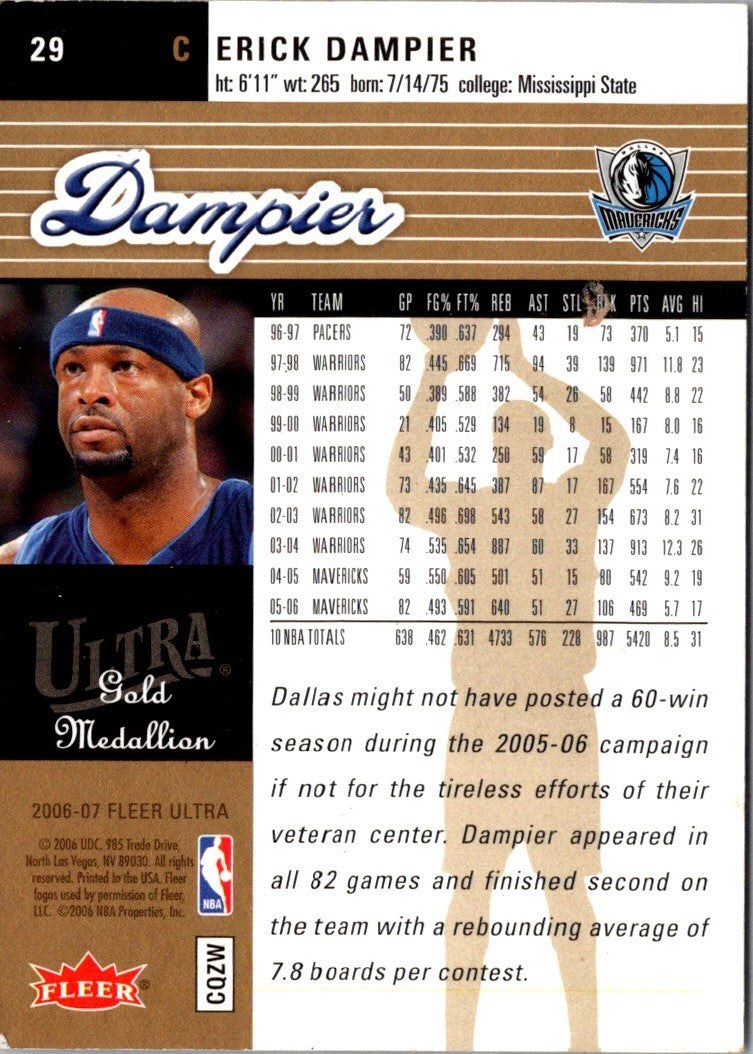 2006 Ultra Gold Medallion Erick Dampier