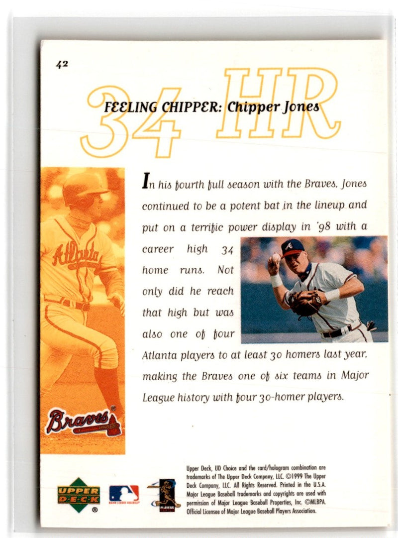 1999 UD Choice Blow Up Cover Glory Chipper Jones