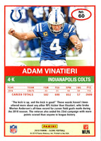 2019 Score Adam Vinatieri #60