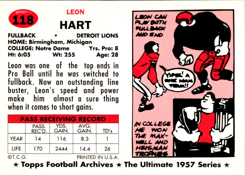 1994 Topps Archives Leon Hart