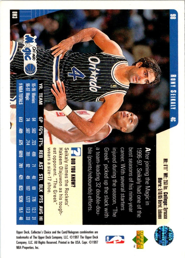 1997 Collector's Choice Rony Seikaly