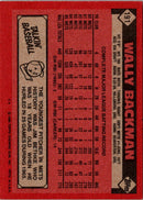 1986 Topps Wally Backman