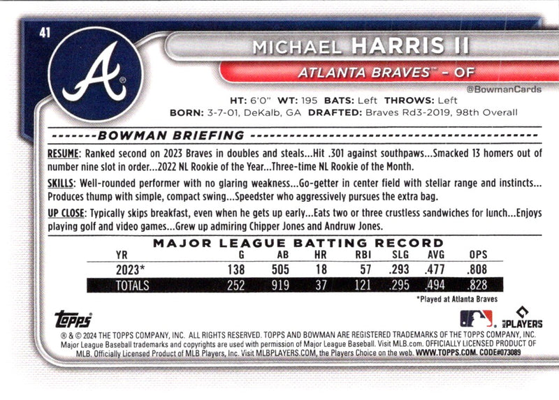 2024 Bowman Michael Harris II