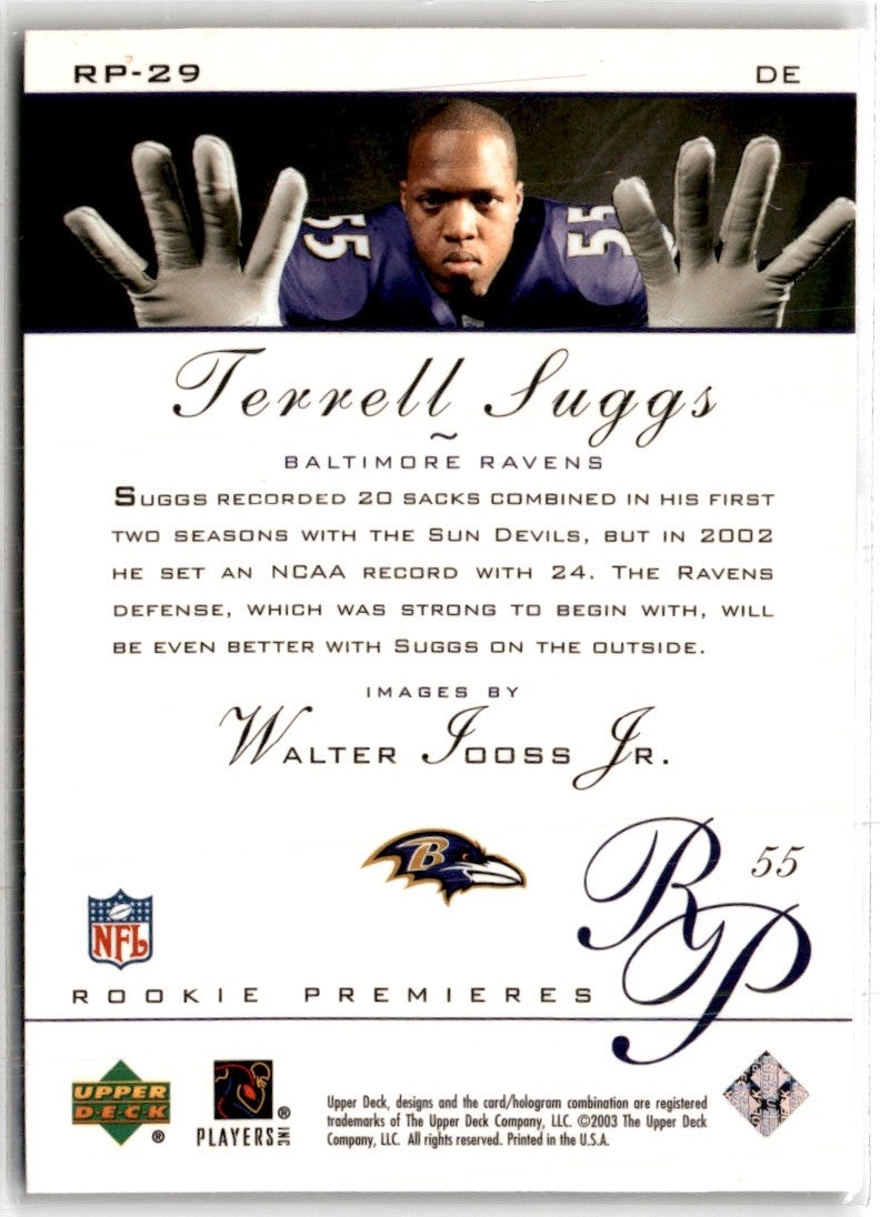 2003 Upper Deck Rookie Premiere Terrell Suggs