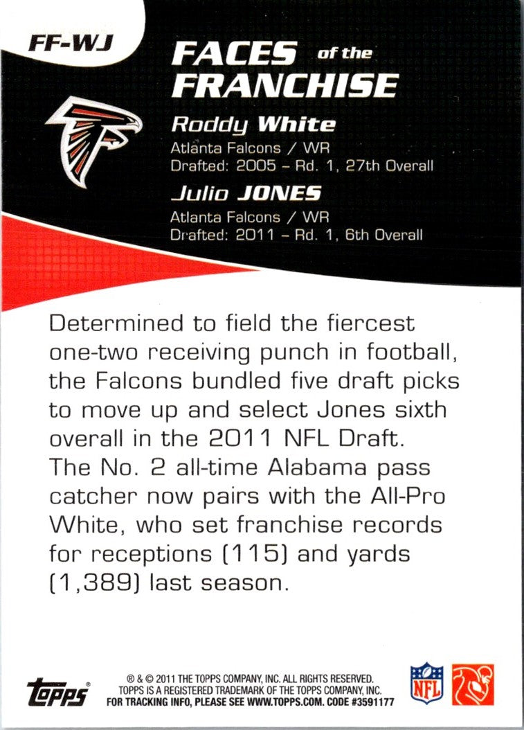 2011 Topps Faces of the Franchise Roddy White/Julio Jones