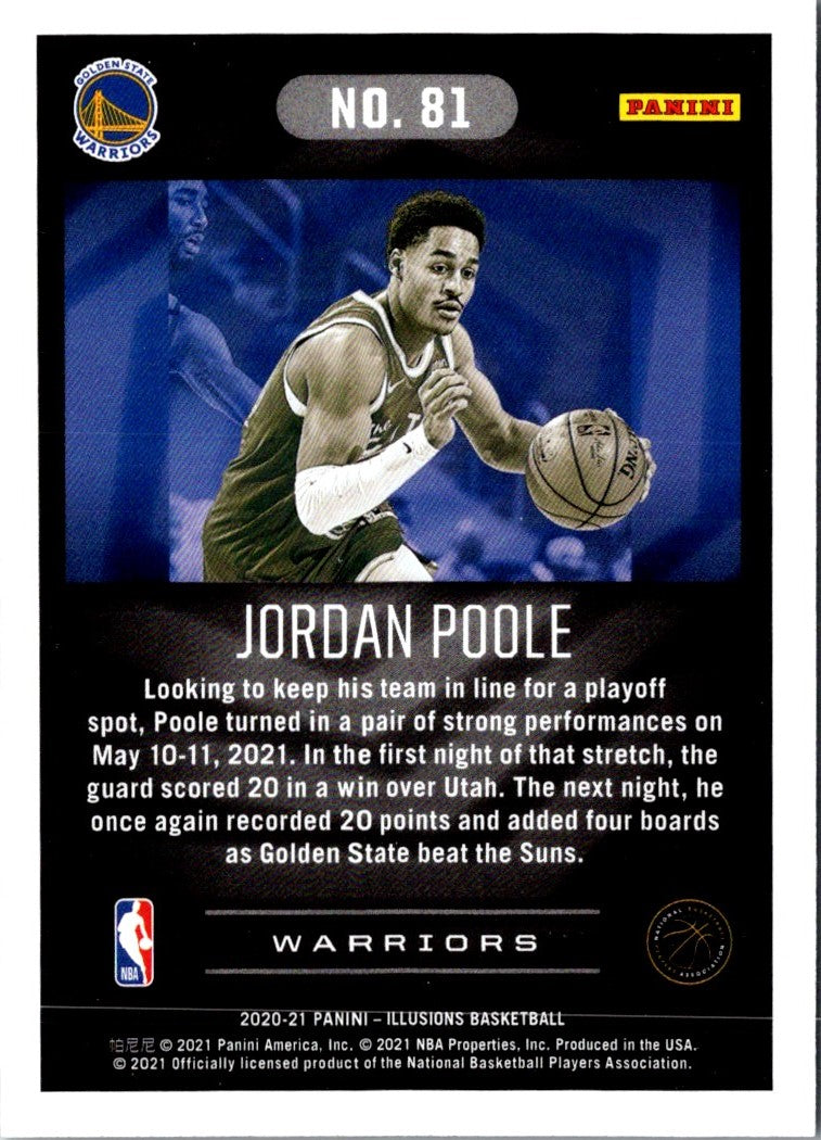 2020 Panini Illusions Jordan Poole