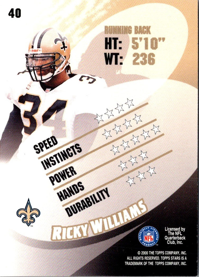 2000 Topps Stars Ricky Williams