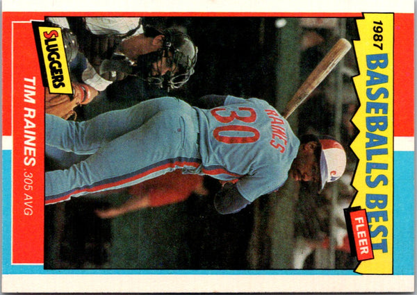 1987 Fleer Baseball's Best Sluggers vs Pitchers Tim Raines #32