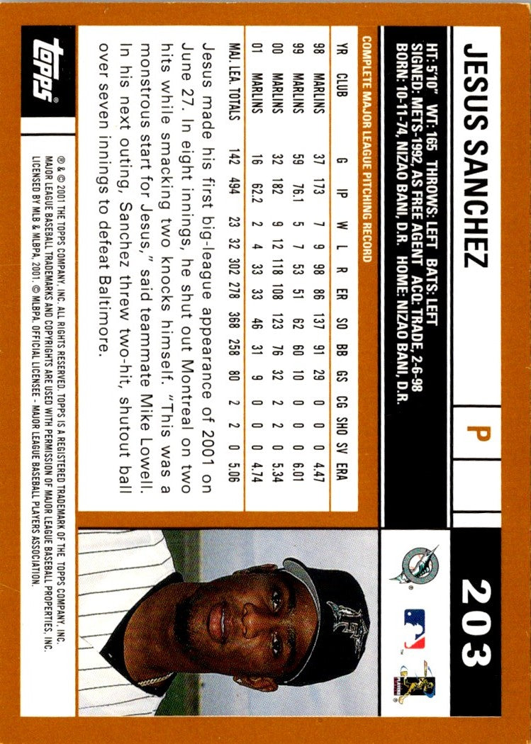 2002 Topps Limited Jesus Sanchez