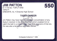 1989 Collegiate Collection Auburn Coke 580 Jim Patton #550