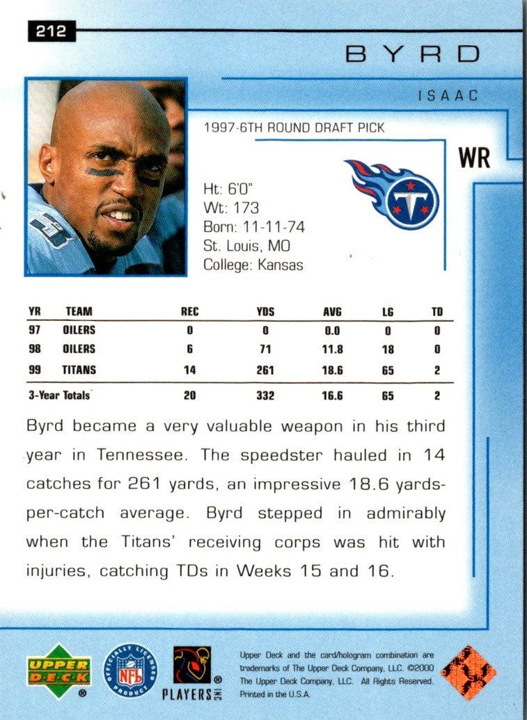 2000 Upper Deck Isaac Byrd