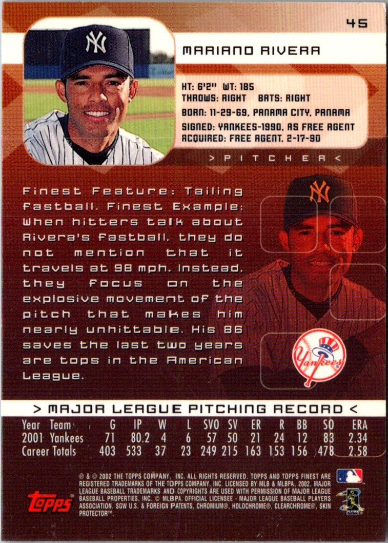 2002 Finest Mariano Rivera