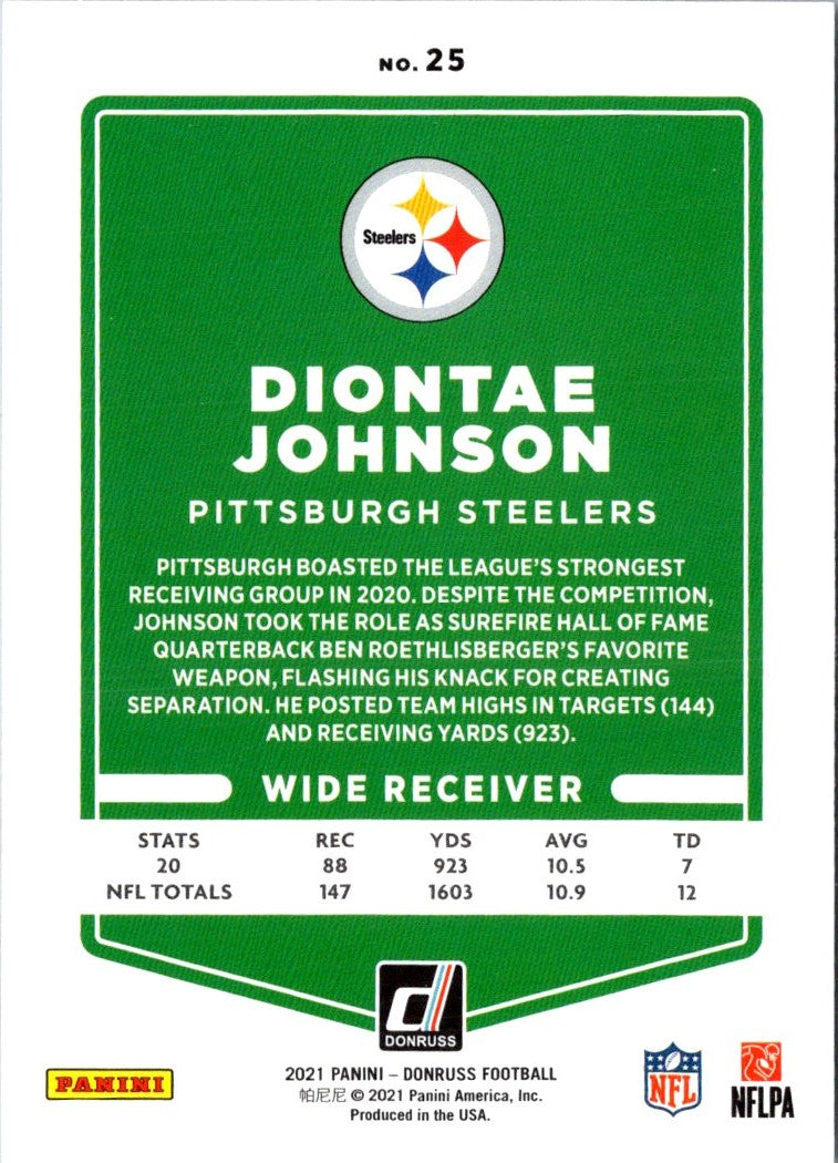 2021 Donruss Diontae Johnson