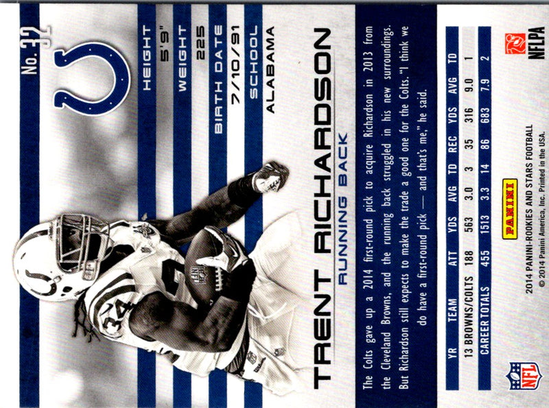 2014 Panini Rookies & Stars Trent Richardson