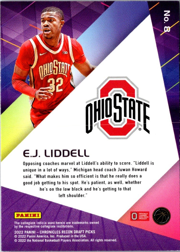 2022 Panini Chronicles Draft Picks E.J. Liddell