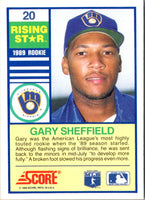 1990 Score Rising Stars Gary Sheffield #20