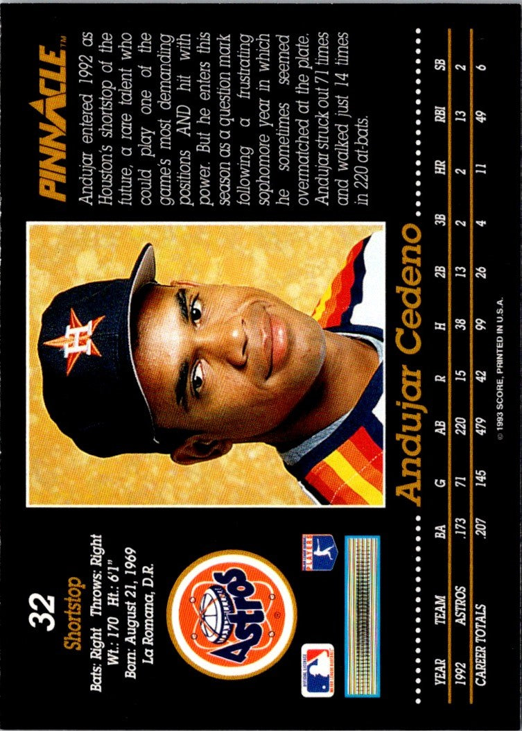 1993 Pinnacle Andujar Cedeno