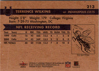 2001 Fleer Tradition Glossy Terrence Wilkins #213