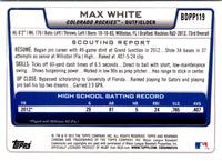 2012 Bowman Draft Picks & Prospects Chrome Max White #BDPP119