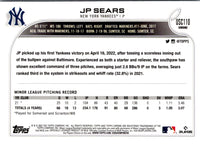 2022 Topps Chrome Update JP Sears #USC110 Rookie