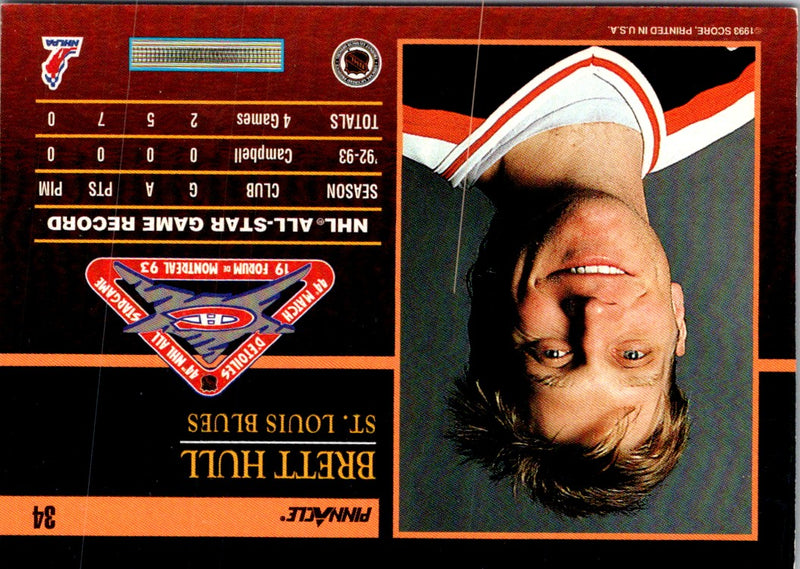 1993 Score Pinnacle All-Stars Brett Hull