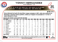 2022 Topps Yonny Hernandez #363 Rookie