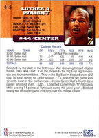 1993 Hoops Luther Wright #415 Rookie