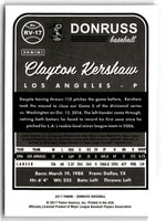 2017 Donruss Retro Variations 1983 Clayton Kershaw #RV-17