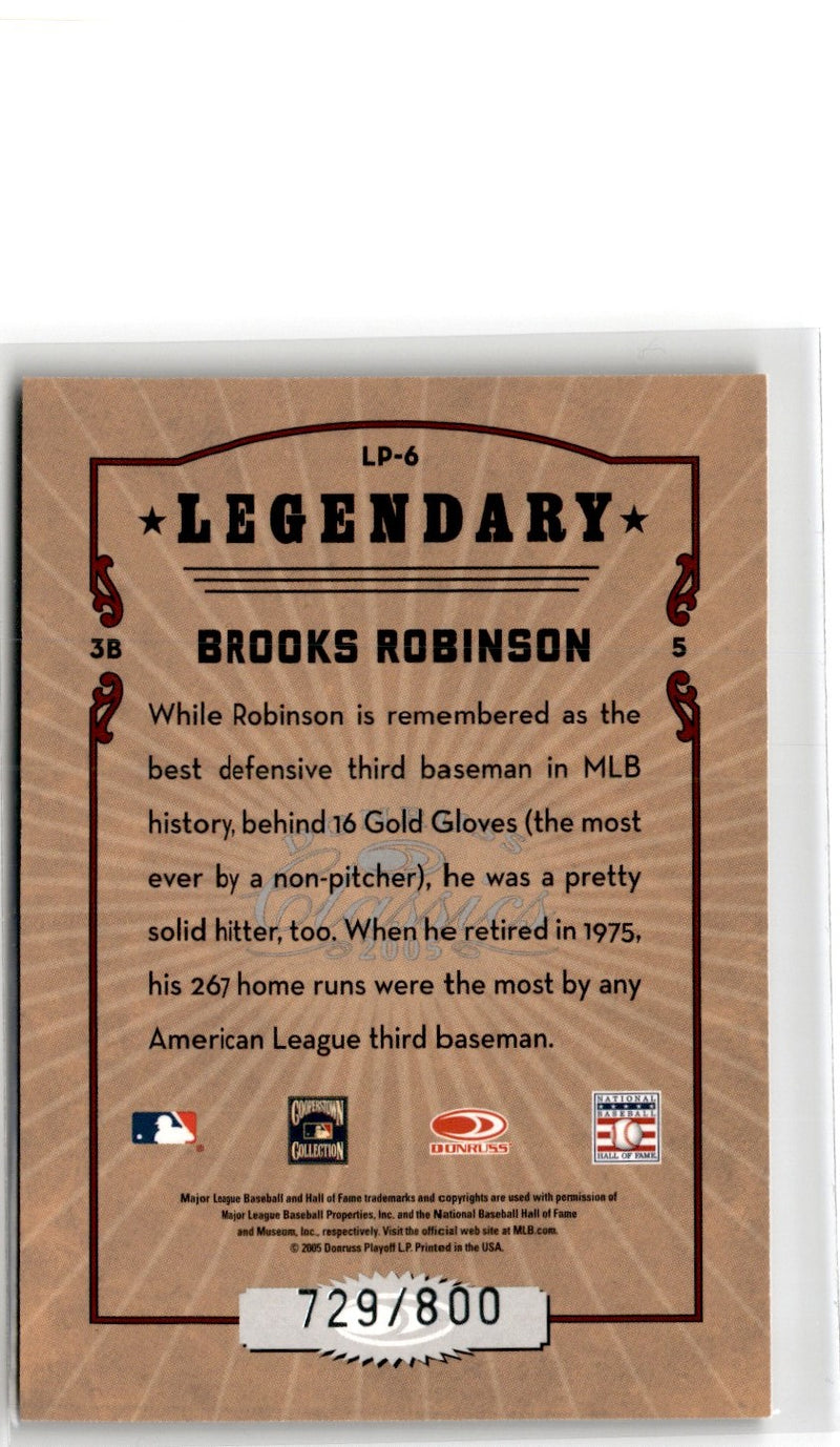 2005 Donruss Classics Legendary Players Brooks Robinson