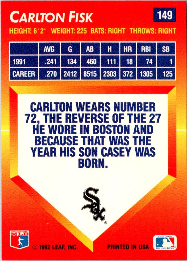 1992 Triple Play Carlton Fisk