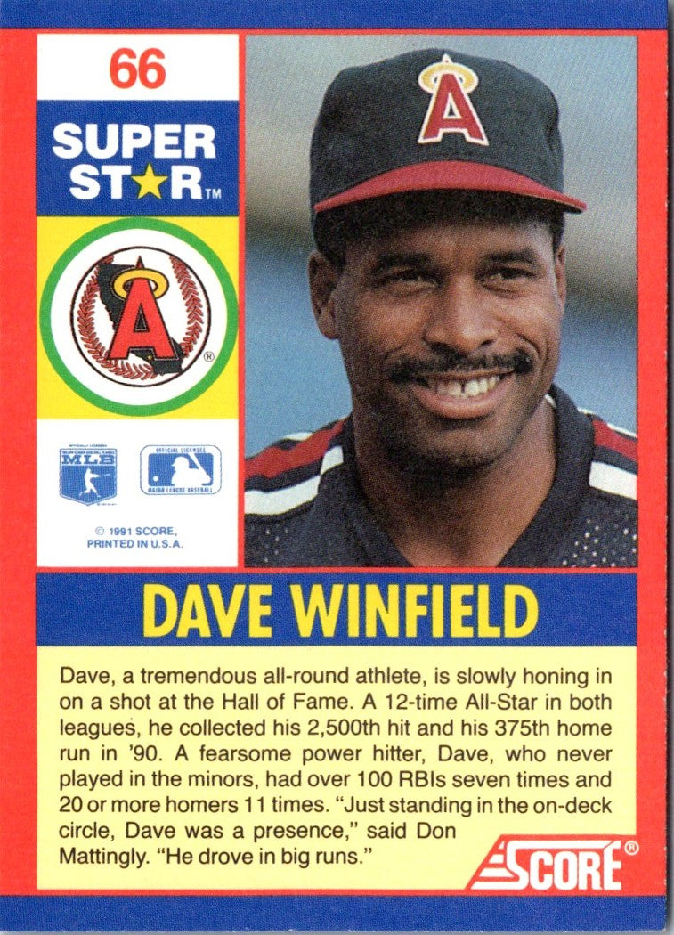 1991 Score 100 Superstars Dave Winfield