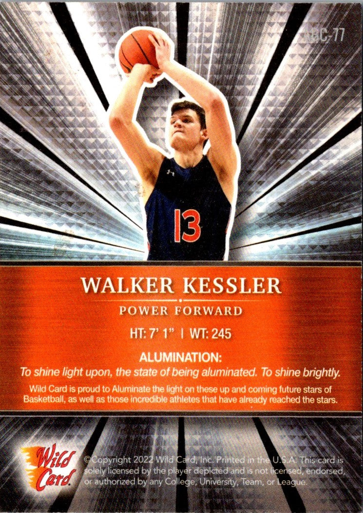 2022 Panini Contenders Optic First Class Ticket Red Walker Kessler