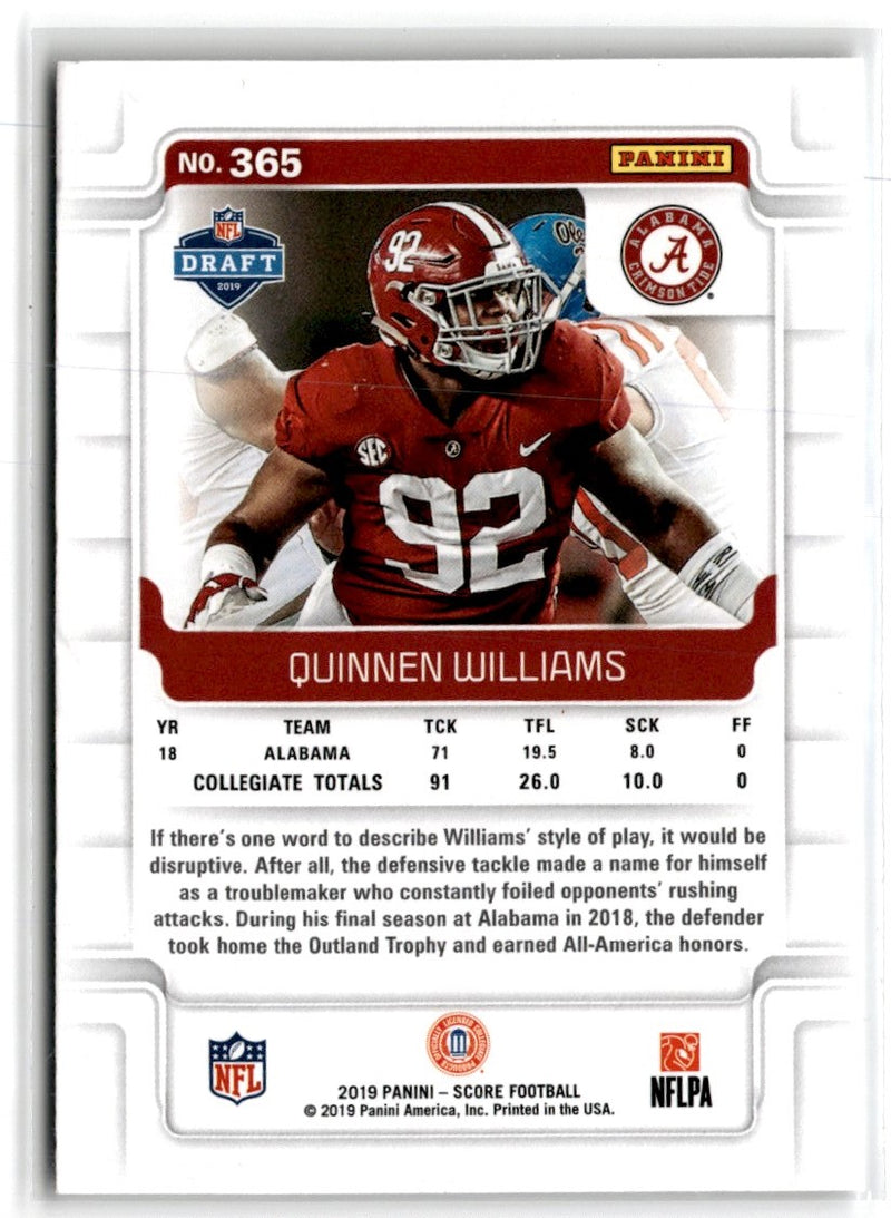 2019 Score Purple Quinnen Williams