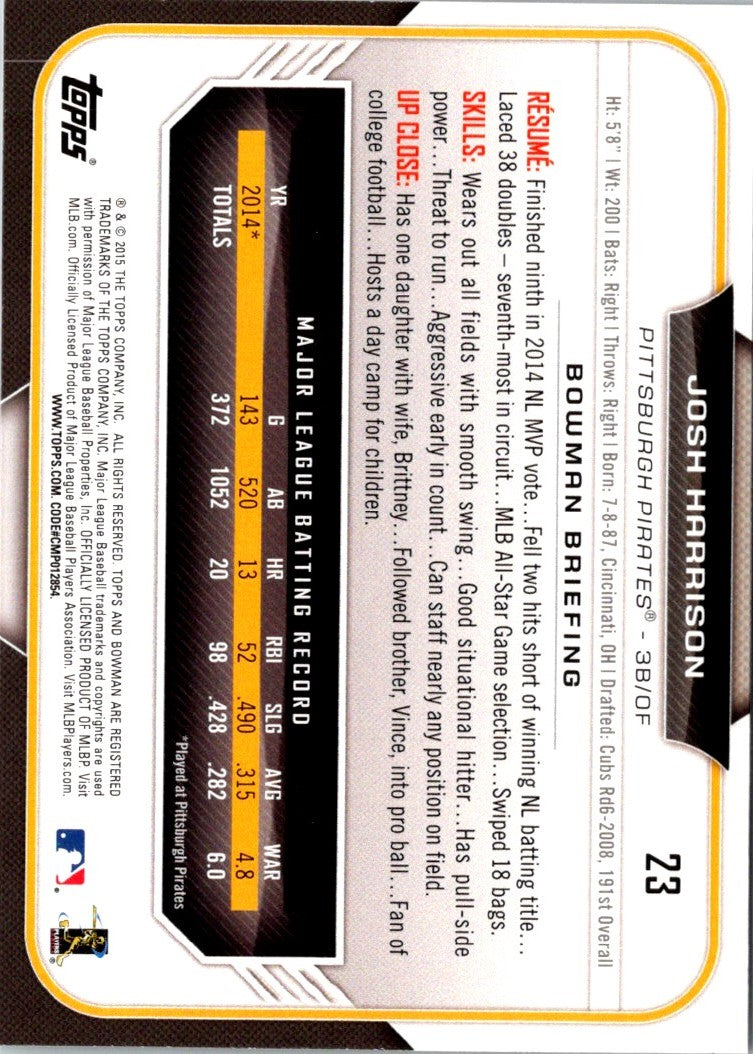 2015 Bowman Josh Harrison