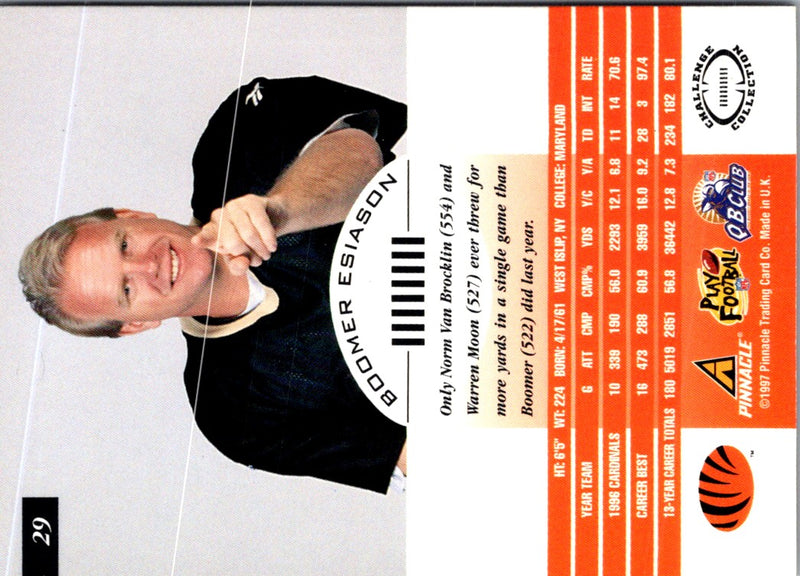 1997 Pinnacle Inscriptions Boomer Esiason
